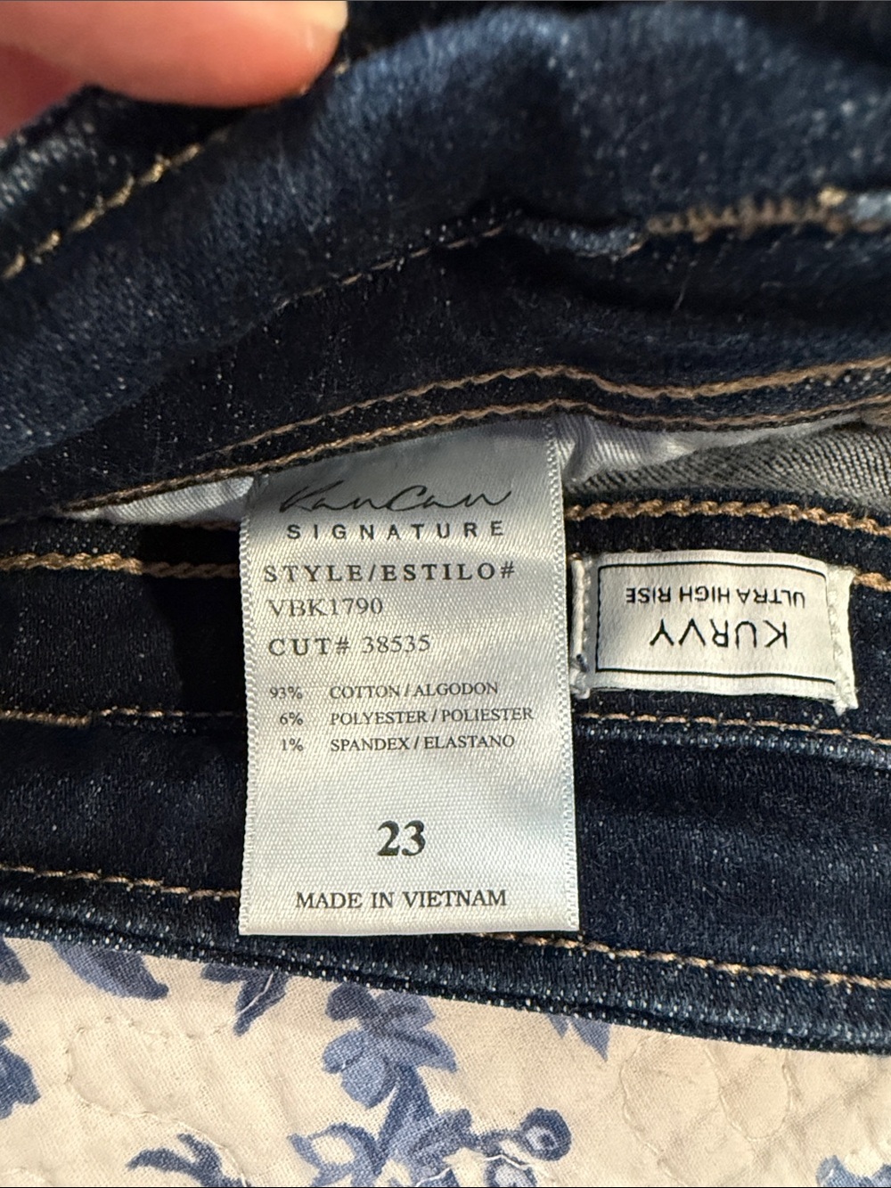 KanCan Kurvy Ultra High Rise Dark Wash Denim Shorts - Women - Picture 4 of 7